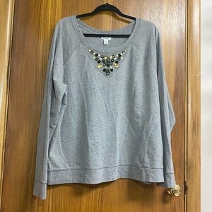 Grey Sweater with jewels